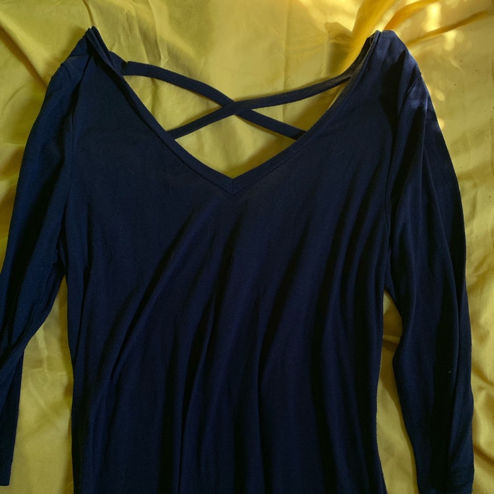 american eagle long sleeve with crossed back